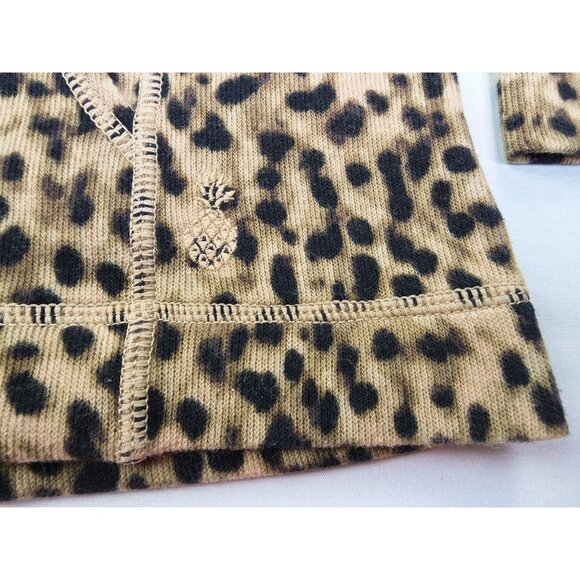 Tommy Bahama Size Medium Women Aruba Lagoon Cheetah Embroidered Neck Logo Jacket - Picture 8 of 13